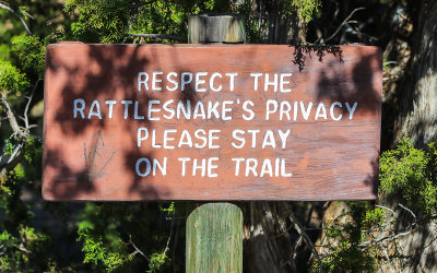 Warning sign at Salinas Pueblo Missions National Monument 