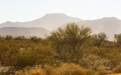 Silhouette of Table Top Mountain in the Table Top Wilderness in Sonoran Desert National Monument