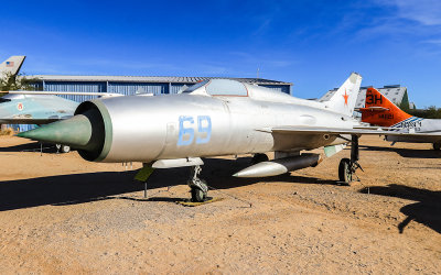 Warsaw Pact Fighter Mikoyan Gurevich MiG-21PF Fishbed-D (1955-Present) at the Pima Air & Space Museum