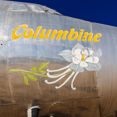 Fuselage artwork on General Eisenhower’s “Columbine 1” (1950-1952) at the Pima Air & Space Museum