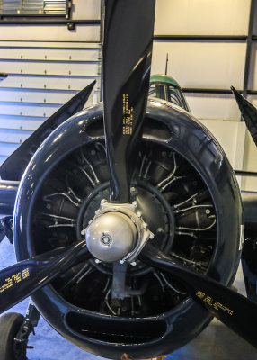Prop and engine of a General Motors TBM-3E Avenger at the Pima Air & Space Museum