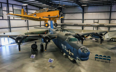 Consolidated PB4Y-2 Privateer and Vultee BT-13A Valiant (above) at the Pima Air & Space Museum