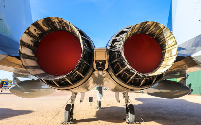 Aircraft rear engine exhaust at the Pima Air & Space Museum