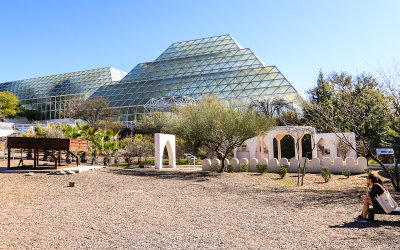 Ocean and Rainforest buildings at Biosphere2