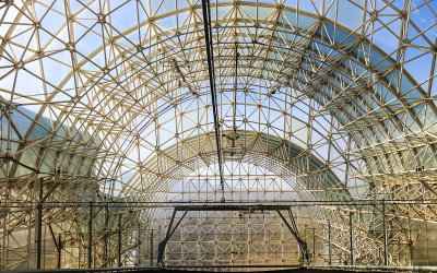 Inside the Water and Life Experiments building at Biosphere2