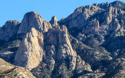 Rock outcroppings high up in the Catalina Mountains in Catalina State Park
