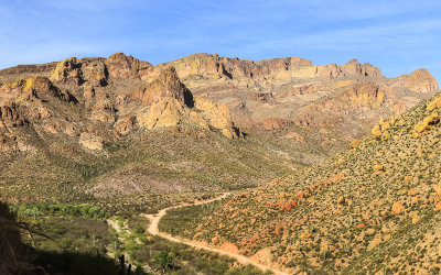 The Fish Creek Hill area along the Apache Trail Scenic Byway in Tonto National Forest