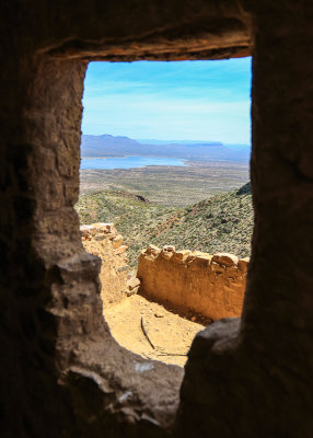 Roosevelt Lake as seen from the Upper Cliff Dwelling in Tonto National Monument