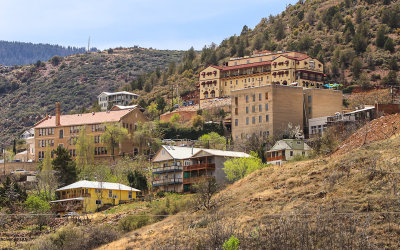 View of the old mine town Jerome Arizona