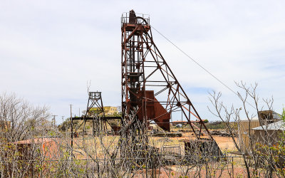 Mine ore towers in Jerome Arizona