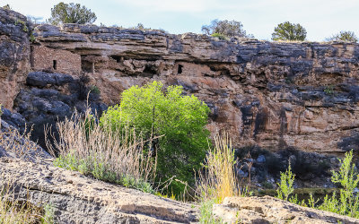 Cliff dwellings under the rim of Montezuma Well in Montezuma Castle National Monument