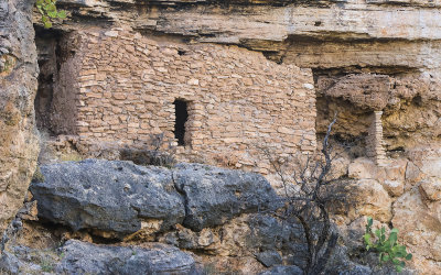 Close-up of ruin at Montezuma Well in Montezuma Castle National Monument