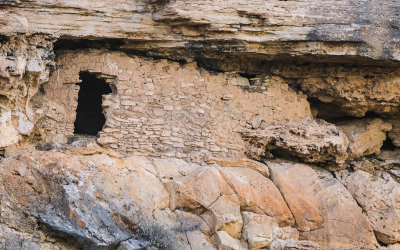 Small ruin under the rim of Montezuma Well in Montezuma Castle National Monument