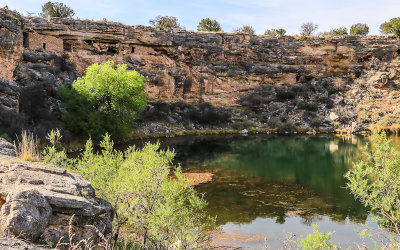 Montezuma Well from inside the formation in Montezuma Castle National Monument