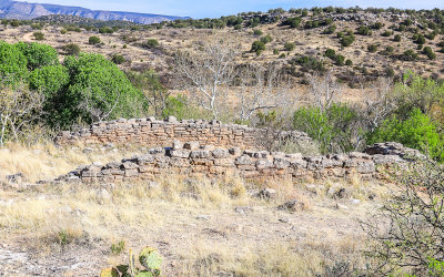 Ruins along the rim of Montezuma Well in Montezuma Castle National Monument
