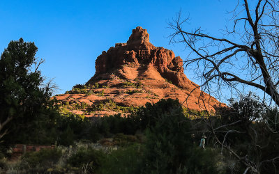 Bell Rock from the Courthouse Vista just before sunset in Sedona Arizona