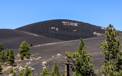 Cinder dunes in the Bonito Lava Flow area in Sunset Crater Volcano National Monument