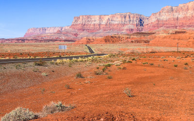 View from the side of US 89A in Vermilion Cliffs National Monument