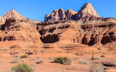 Colorful rocky peaks in Vermilion Cliffs National Monument