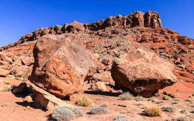 Boulders dislodged from a ridge in Vermilion Cliffs National Monument