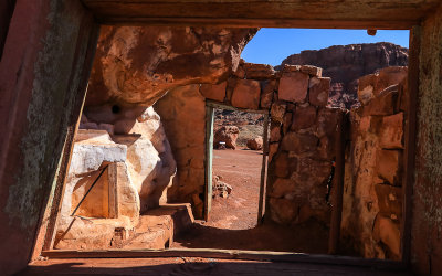 View inside a ruins in Vermilion Cliffs National Monument