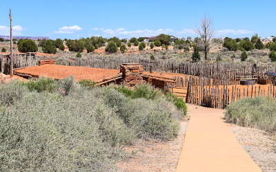 Pipe Springs ranch East Cabin and corral in Pipe Springs National Monument