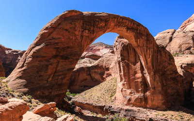 Looking through Rainbow Bridge in Rainbow Bridge National Monument