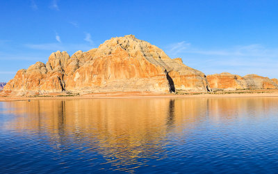 The morning sun lights up a formation in Glen Canyon NRA