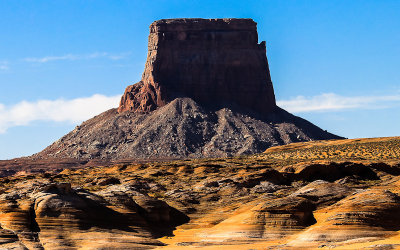 Tower Butte over the Sand Hills as seen from Glen Canyon NRA