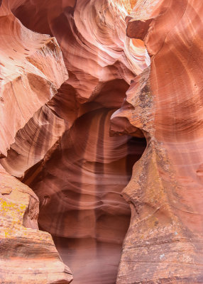 Formations near the entrance in Antelope Canyon