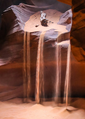 Sand-fall in Antelope Canyon