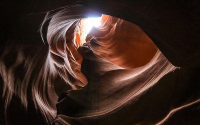 Sandstone heart formation in Antelope Canyon