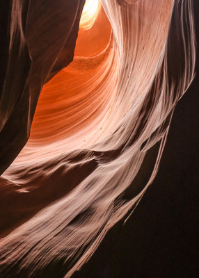 Flowing sandstone formation in Antelope Canyon