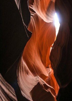 Looking upwards in Antelope Canyon