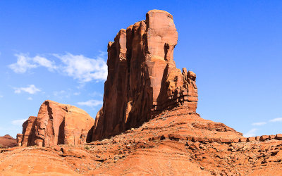 Side view of Camel Butte in Monument Valley