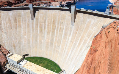 Glen Canyon Dam from the US 89 bridge in Glen Canyon NRA