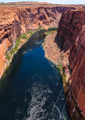 The Colorado River running through Glen Canyon in Glen Canyon NRA