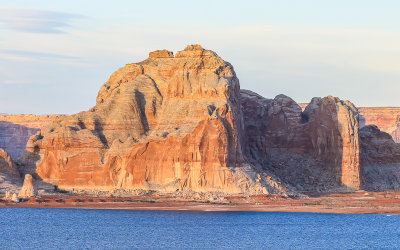 Rock formation in Wahweap Bay on Lake Powell in Glen Canyon NRA