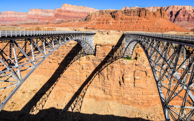 Shadows of Navajo Bridge in Glen Canyon NRA