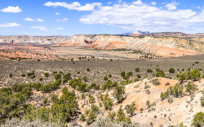 View along the upper Cottonwood Road in Grand Staircase-Escalante NM