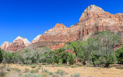 Mountains over the Zion Lodge in Zion National Park