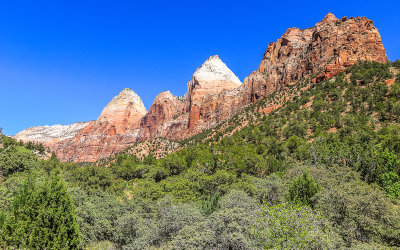 View from the river near Canyon Junction in Zion National Park