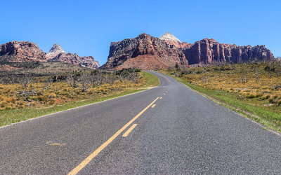 The west side of the park along the Kolob Terrace Road in Zion National Park