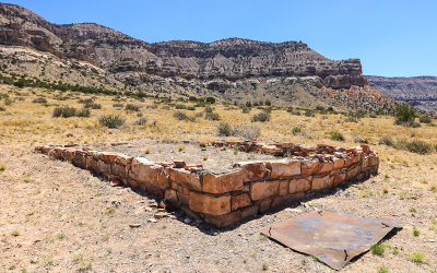 Building foundation in Grand Canyon-Parashant National Monument