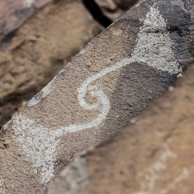 Close up of Nampaweap petroglyph in Grand Canyon-Parashant National Monument