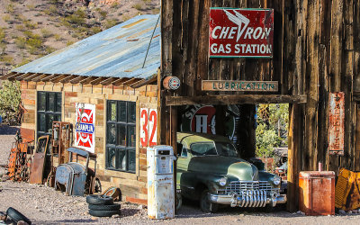 Abandoned gas station in El Dorado Canyon, Nelson Nevada