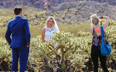Wedding couple photographic session in El Dorado Canyon, Nelson Nevada