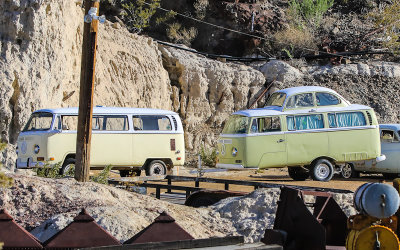 The ultimate VW Bus conversion in El Dorado Canyon, Nelson Nevada