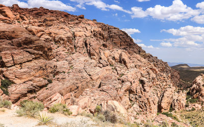 Southern end of the ridge from the Calico 1 pullout in Red Rock Canyon National Conservation Area