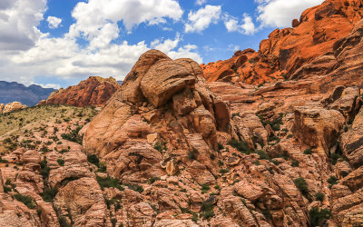 Rock formations from the Calico 1 pullout in Red Rock Canyon National Conservation Area